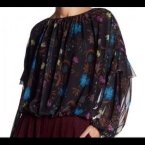 Free People floral top NWT